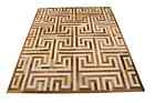 Contemporary Brown Cowhide Rug Large Modern Handcrafted Leather Carpet 8x10 Ft