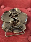 Metal Bronze brass Look Flower Belt Buckle Women   s