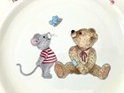 Vintage Mikasa Teddy Bear Child s Porcelain Plate Mouse  Cc018 Malaysia In Box