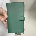 Michael Kors Jet Set Green Travel Wristlet Wallet  Logo  Card Slots  Id Window