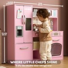 Play Kitchen Set For Toddlers  Wooden Toy Playset With Real Lights   Sounds     