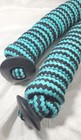 2 Weaver Rounded Cotton Lunge Lines W  225 Snap 3 4  X 25  - Black turquoise