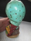 Vintage 1970 s Ceramic Art Pretty Hippy Boho Girl In Bonnet 70s Room Decor