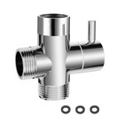 G1 2   Brass Shower Head Diverter Valve Faucet Tap T-adapter Splitter Switch