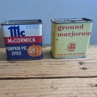 Vintage Mccormick Pumpkin Pie Spice Tin Halloween Jack-o-lantern ground Marjoram