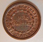 1863 Civil War Token  630m-13a Broas Brothers- New York  Ny - Storecard- Lot 101
