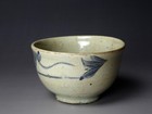 Antique Joseon Dynasty Blue   White Bowl From Haeju Kiln Korean Ceramic  19th C