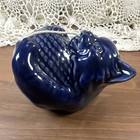 Vintage Pottery Mccoy Blue Cat Yarn Holder