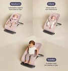 Evolve 3-in-1 Bouncer  Adjustable Multi Position Baby Bouncer Seat  Blush Pink