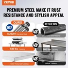 24 In  X 18 In  X 34 In  Silver Stainless Steel Commercial Kitchen Prep Table 64