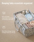 Blissful Diary Floral Diaper Caddy Organizer  Stylish Nursery Storage Basket    