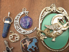 Vintage-now 15 Pcs Celestial Witchy Moon Astrology Pendants Craft Jewelry Lot  4