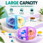 Weekly Pill Organizer 7 Day Medicine Storage Box Portable Tablet Holder Case