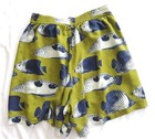 Vintage Women s Esprit Sport 90s Green Fish Print Loose Leg Shorts - S