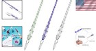 3 Pieces Handmade Glass Dip Pen Set  High Borosilicate  3 Colors