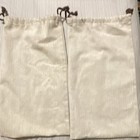 Herm  s Beige Drawstring Logo Designer Dustbag Set Of 2 For Women