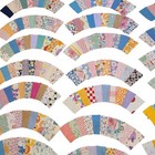 33 Double Wedding Ring Quilt Half Ring Blocks Lot Vintage Fabrics 
