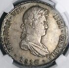1816 Ngc Au 50 Peru 8 Reales Ferdinand Vii Lima Pillars Silver Coin  24122201c 