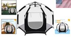 Outdoor   Indoor Baby Playpen  Lightweight Pop-up Play Yard With Canopy  Black