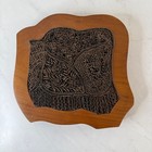 Antique Vintage Indonesian  Copper Batik Textile Fabric Stamp Printing Block