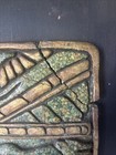 Toltee Warrior Stone Art Plaque Original Zarebski  Size 30 X 16 X 1