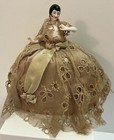 Antique Art Deco Flapper Pierrot Pierette Half Doll W  Lace Dress Stunning 6 5   