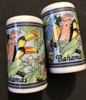 Collectible Vintage Bahamas Tropical Birds Souvenir Salt   Pepper Shaker Nts50c2