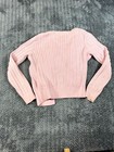 Polo Ralph Lauren Cardigan Sweater Girls L  12-14  Pink Cable Knit Button Front