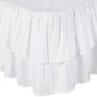 White Solid 800 Tc Open Corner Gathered Bed Skirt With Top Ruffle All Size Drop