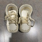 Leather Baby Shoes White Trainers Toddler Doll 1960s Vintage
