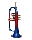 Brass Bb Flugelhorn 3 Valves Classy Multicolor  Jazz Band Instrument With Case  