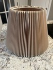 Vtg Mcm Stiffel Lamp Shade Stiff Accordion Stiffel Brass Pleated 11-1 2    Set 2
