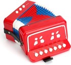 Red Accordion  10-key Musical Instrument For Beginners - Safe   Engaging