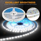16 Feet White Waterproof Led Strip Light Smd 24 Key Remote 12v Dc Power Kit 5050