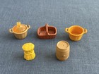 Playmobil Victorian Mansion Lot - Wagon  Baskets  Figures  Cat  Jug   More