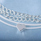 Women s Multi-chain Silver Bohemian Heart Charm Anklet Ankle Jewelry Bracelet