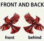 Large Cardinal    stained Glass    Acrylic Hanging Ornament Free Ship Red Bird Gift