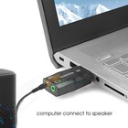 Usb Sound Card External 3d Virtual Audio Adapter 3 5mm Headphone Mic Laptop Pc