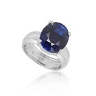 10ct Natural Blue Sapphire Certified Ring 925 Sterling Silver Handmade All Sizes