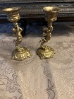 Antique French Rococo 19th Century Ormolu Louis Xv Style Candle Holder Putti