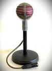 Vintage 1940s Shure 708a Zeppelin Dynamic Microphone W altec Desk Stand  Working