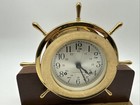 Vtg Seth Thomas-e537-001 Ships Wheel Bell Strike Brass Clock -works - Read Desc 