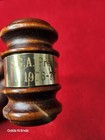 Vintage Wooden Gavel With Brass Plaque S g a  President 1976-77  8 Inches Long