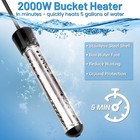 2000w Immersion Water Heater Portable Electric Water Heater 304 S S Guard Lcd Th