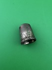 Antique Sterling Silver Thimble Size 7 Engraved Picture Of Village Boats Bridge