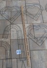 Lot Of 10 Mixed Wire Frames  Forms  Hearts  Candy Cane  witch Hat
