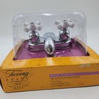 Vtg Tuscany Brass Lavatory Faucet Chrome White Cross Handles Nos 2001