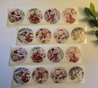 16 Vintage Style Christmas Stickers retro Style Christmas Stickers Labels Seals