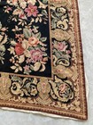 Vintage French Floral Needlepoint Handmade Multicolor Rug Wool Carpet 175x121 Cm
