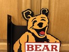Bear Alignment Flange Sign Wheel Alinement Double Sided Vintage Style Wall Decor